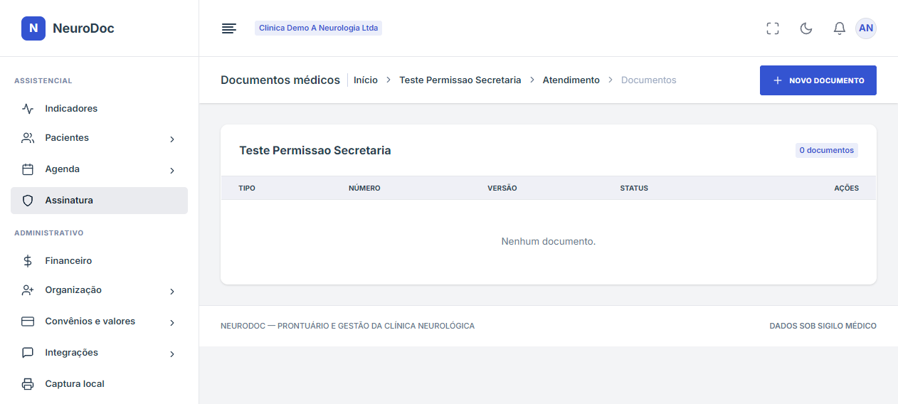 Novo documento
