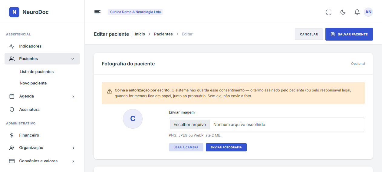 Bloco da fotografia